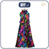 SUKIENKA "DALIA" MAXI (S-M) - COLORFUL ABSTRACT - zestaw do uszycia 