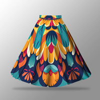 WATERCOLOR FLORAL vz. 3 - panel kalhot "MAXI"