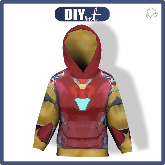 KINDER HOODIE (ALEX) - SUPERHERO M. 3 - Nähset (158/164)