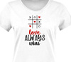WOMEN’S T-SHIRT - TIC TAC TOE (BE MY VALENTINE) - single jersey S