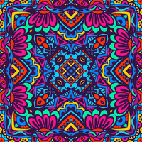 STAINED GLASS pat. 2 - looped knit fabric with elastane ITY