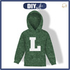 KINDER HOODIE (ALEX) - "L" / acid wash grün - Nähset
