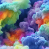 RAINBOW CLOUDS - Linen 100%