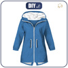 KIDS PARKA (ARIEL) - LIGHT BLUE DOTS / BLUE (PUMPKIN GARDEN) - softshell (158-164)