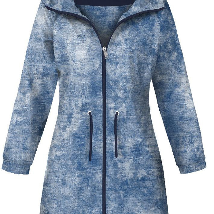 DÁMSKÁ BUNDA PARKA (ANNA) - GRUNGE (modrý) - softshell XL