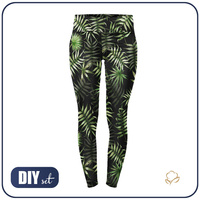 SPORTLEGGINGS - TROPISCHE BLÄTTER Ms. 3 / schwarz (JUNGLE)