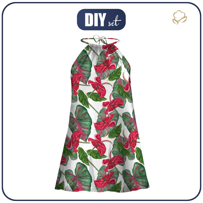 KLEID "DALIA" MINI - ANTHURIUM - Nähset L-XL