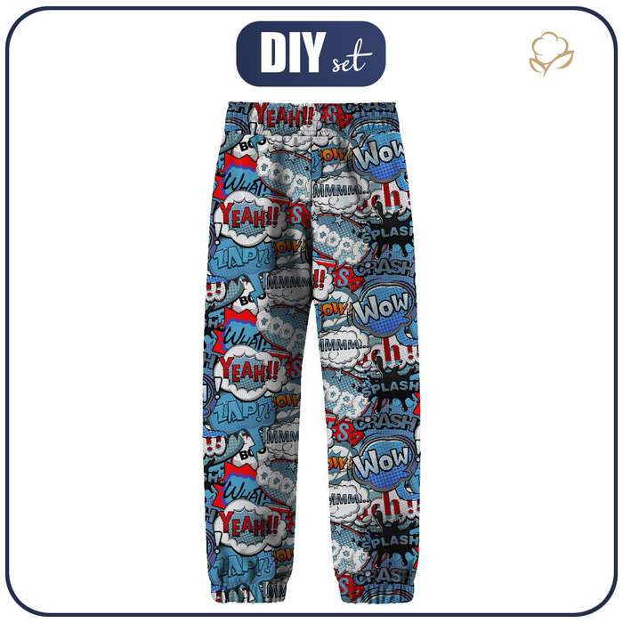 CHILDREN'S SOFTSHELL TROUSERS (YETI) - COMIC BOOK (blue - red) (110/116)