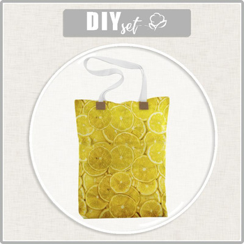 SHOPPER TASCHE - ZITRONEN - Baumwoll Webware - Nähset