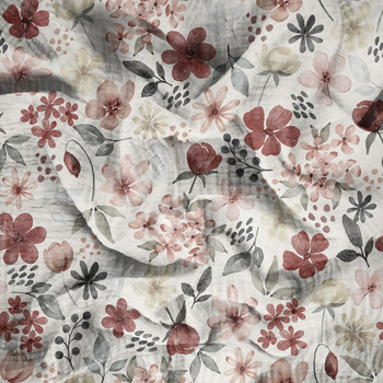 FLOWERS MIX pat. 2 - Cotton muslin
