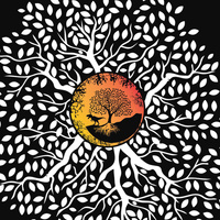 TYRANNOSAURUS (TREE) / black - panel (60cm x 50cm)