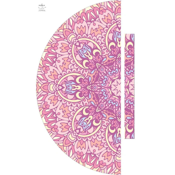 KOLOROWA MANDALA wz. 2 - panel na spódnicę "MAXI" - jersey wiskozowy