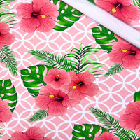 FLOWERS & MONSTERS / pink lemonade - French Terry mit Elasthan
