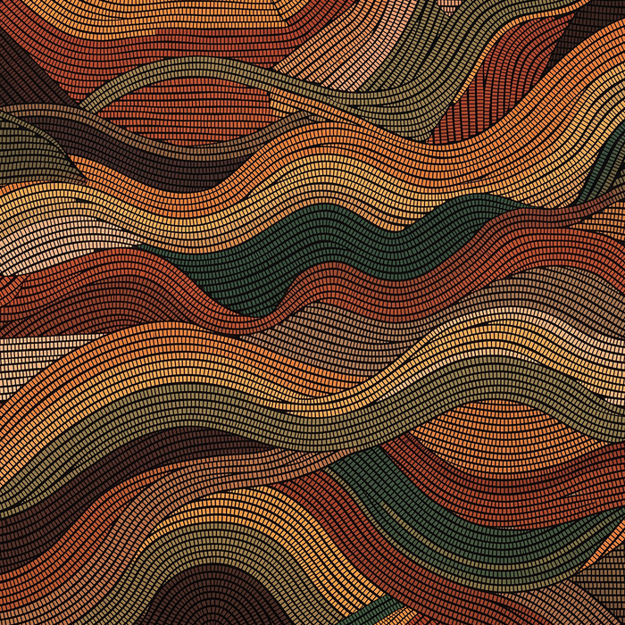 RETRO GEOMETRIC WZ. 22 - Hydrophobic brushed knit