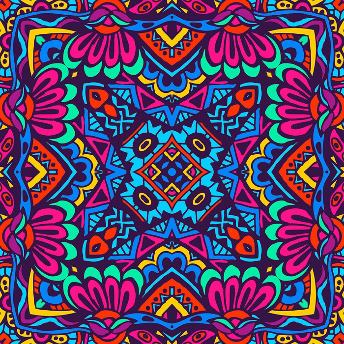 STAINED GLASS pat. 2 - brushed knitwear with elastane ITY