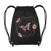 GYM BAG - BUTTERFLY / rhombuses (GLITTER BUTTERFLIES) - big