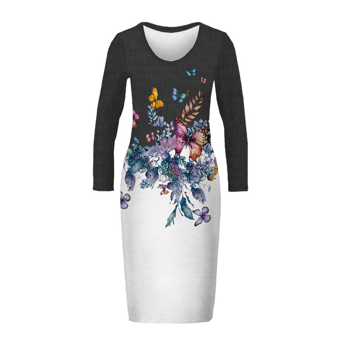 PENCIL DRESS (ALISA) - BUTTERFLY PAT. 2 - sewing set L