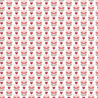 LIEBESTULPEN / weiß (VALENTINES HERZEN) - Baumwoll Webware
