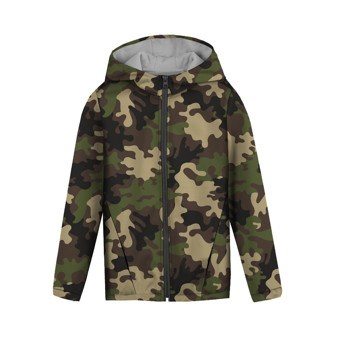 KIDS JACKET DINO (ZOE) - CAMOUFLAGE OLIVE - sewing set (98/104)