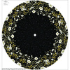 FLOWERS (pattern no. 8) / black -  big circle skirt panel 