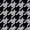 BLACK HOUNDSTOOTH (big) / grey - softshell