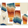 CHILDREN'S PAJAMAS " MIKI"  - PENGUIN ON  BEAR / winter sky (ENCHANTED WINTER) - Elastic cotton knit fabric (146/152)