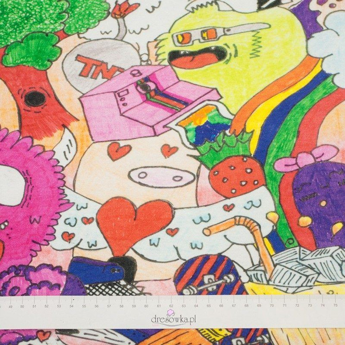 CARTOON - panel looped knit