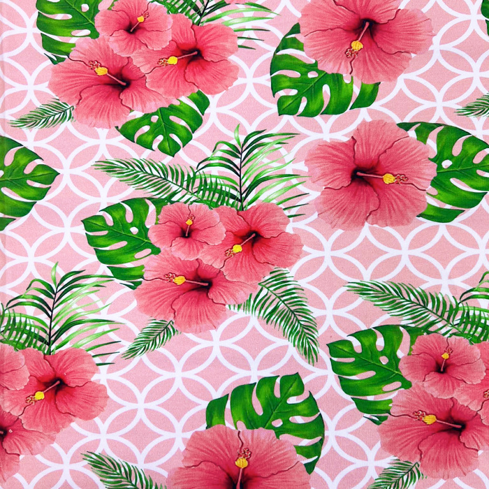 FLOWERS & MONSTERS / pink lemonade - French Terry mit Elasthan