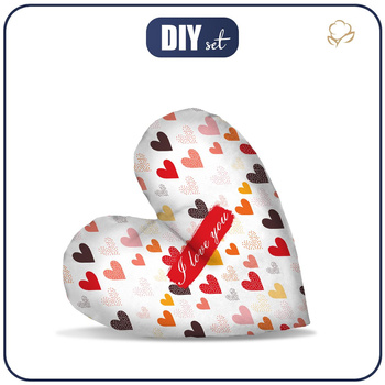 DEKO-KOPFKISSE HERZ - I LOVE YOU / HERZEN