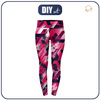 THERMO LEGGINSY DAMSKIE (GRETA) - CYBER PINK - zestaw do uszycia XXXL