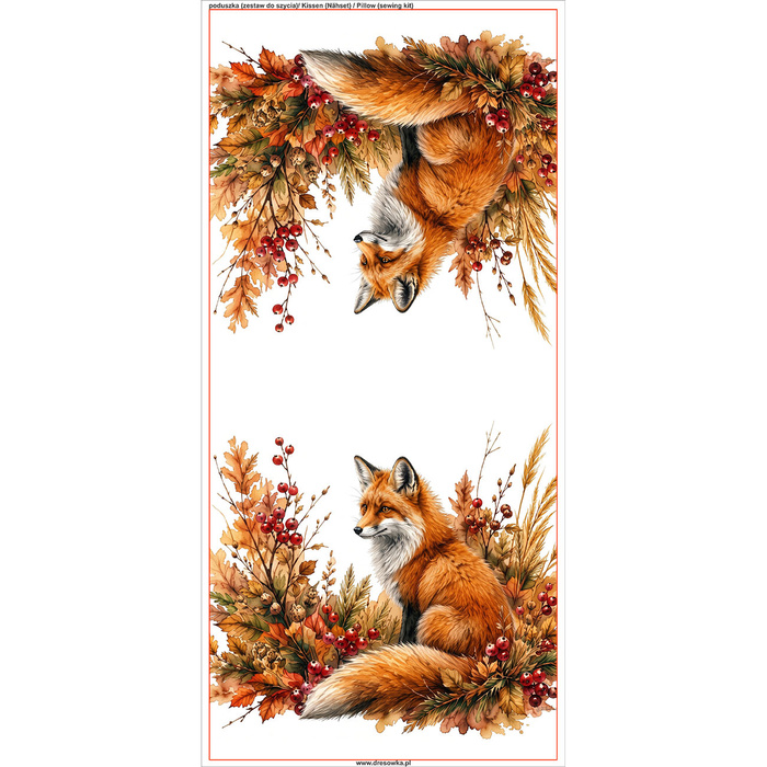 POLŠTÁŘ 45x45 - AUTUMN FOX WZ. 2 - přední + zadní strana