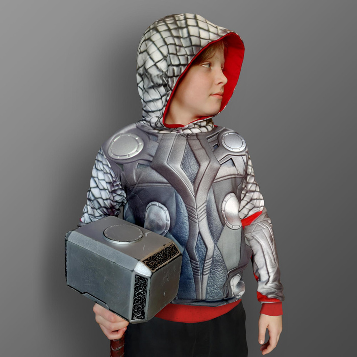 KINDER HOODIE (ALEX) - SUPERHERO M. 7 - Nähset (158/164)