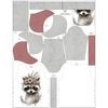 Unisex mikina s kapucí (HYDRA) - BABY RACCOON - Sada šití XL