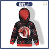 KID'S HOODIE (ALEX) - dragon red  - sewing set (134/140)