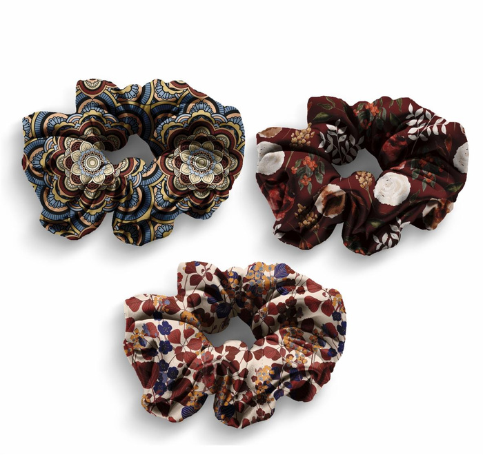 HEADBAND AND HAIR ELASTIC 3KPL - PATTERN 7 - sewing set 4-8