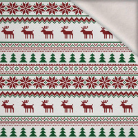 REINDEERS PAT. 2 / maroon - green - brushed knitwear with elastane ITY