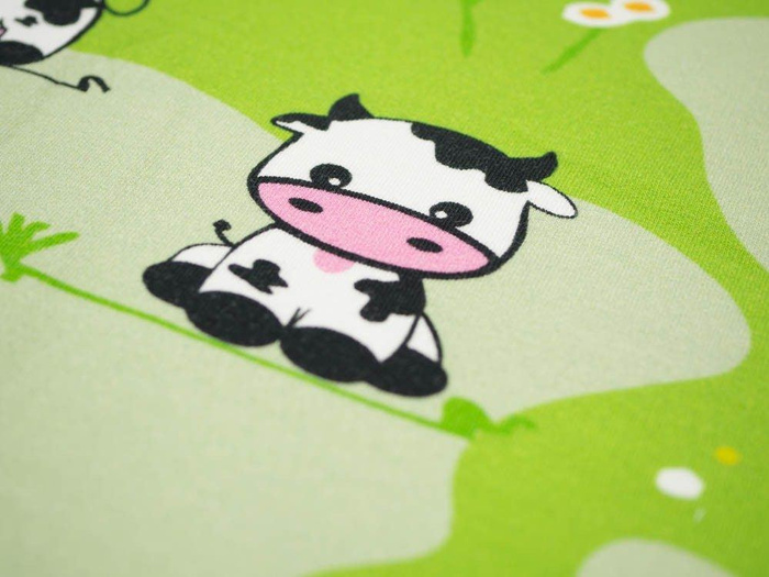 COWS ON GREEN - Viscose jersey WE210