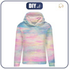 BLUZA DAMSKA (POLA) CLASSIC Z KAPTUREM - TĘCZOWY OCEAN wz. 5 -  dzianina pętelkowa  XXL