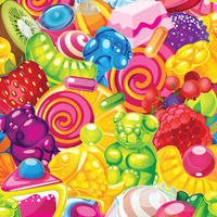 GUMMIBONBONS - Baumwoll Webware