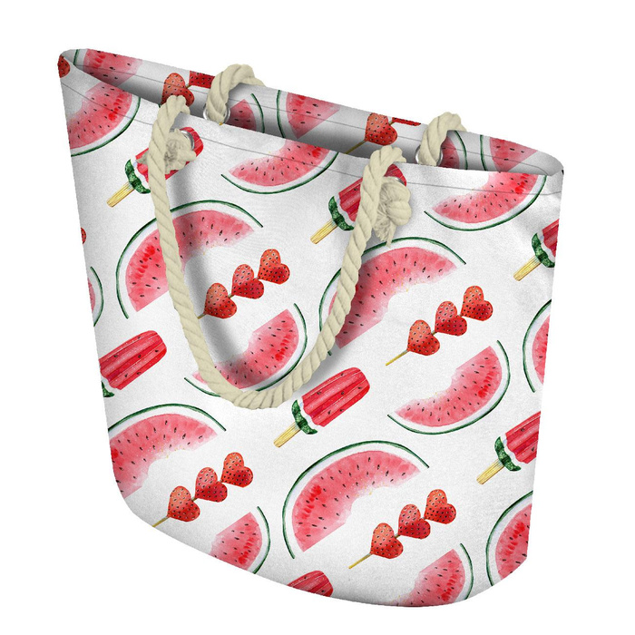 TOTE BAG - ICE CREAM AND WATERMELONS - sewing set
