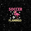 SOCCER FLAMINGO / black - panel (60cm x 50cm)