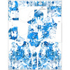 Unisex mikina s kapucí (HYDRA) - BLUE SPLATTER - Sada šití 122/128