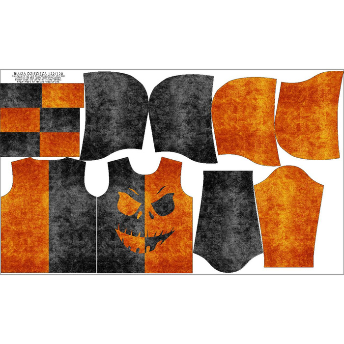 KID'S HOODIE (ALEX) - PUMPKIN - sewing set (158/164)