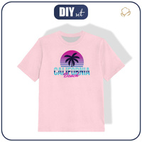 KINDER T-SHIRT - CALIFORNIA BEACH / rosa - Single Jersey