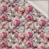 PASTEL FLOWERS WZ. 22 - brushed knitwear with elastane ITY