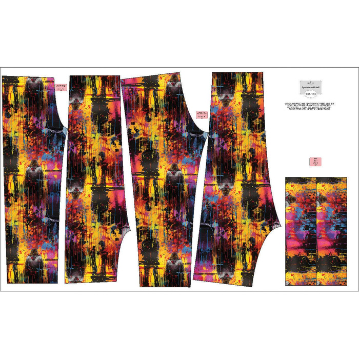 SOFTSHELL-HOSE (YETI) - STREET GRAFFITI WZ.2 - Nähset (146/152)