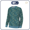 BLUZA DAMSKA (HANA) BASIC - ZŁOTE KORALOWCE (ZŁOTY OCEAN) / morski - dzianina pętelkowa - XXXL