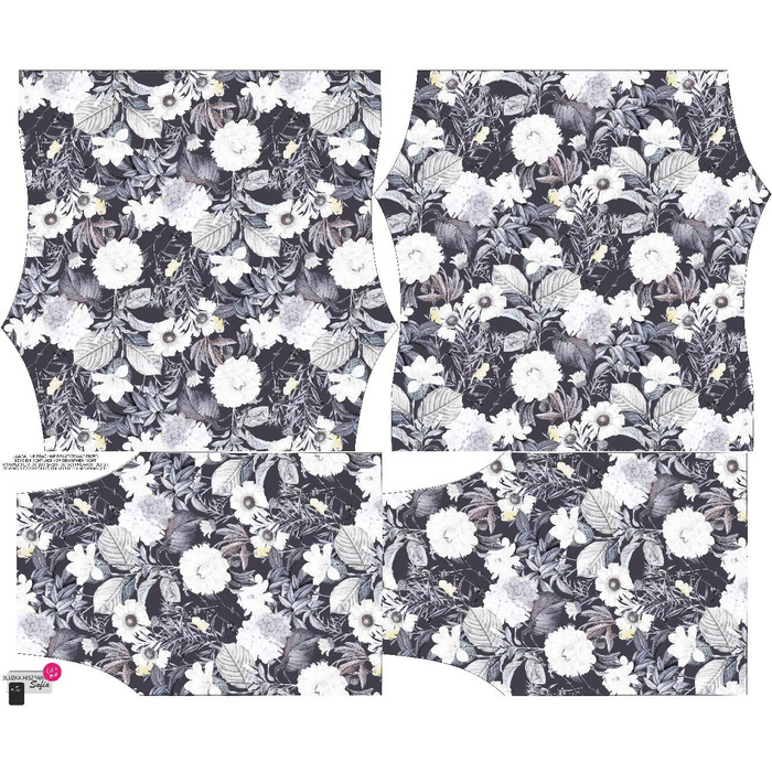 Carmenausschnitt Bluse (SOFIA) - LUXE BLOSSOM M. 4 - Nähset M