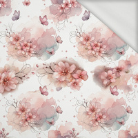 BUTTERFLY & FLOWERS WZ. 18 - dresówka pętelkowa