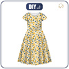 KID'S DRESS "MIA" - SMALL FLOWERS pat. 2 / white - sewing set